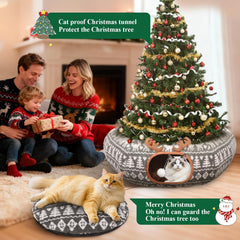 Petrendy Cat Tunnel Bed soft plush materials deliver warm, inviting hideaway for cats.
