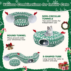 Petrendy Cat Tunnel with hanging ball for interactive pet entertainment.