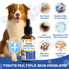 Petrivium yeast infection drops pour demonstrates easy dosing for busy owners