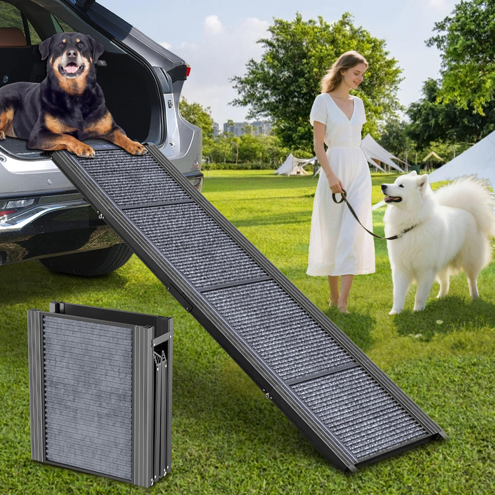 PetRuna dog ramp 63inch long for cars provides easy, confident access for large dogs
