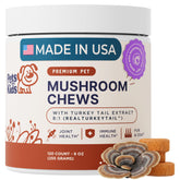 Pets Are Kids Too turkey tail dog chews package front for everyday immune and gut support.