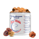 Pets The New Kids 7-mushroom-blend dog chew bottle supports overall wellness.