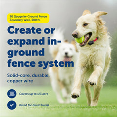 PetSafe boundary wire direct burial ensures durable, weather-resistant installation.