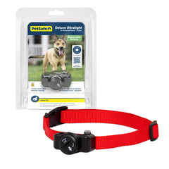 Petsafe deluxe ultralight receiver collar front view showing slim design for comfortable all-day wear