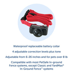 Petsafe deluxe ultralight receiver collar waterproof design enables reliable use even during rain