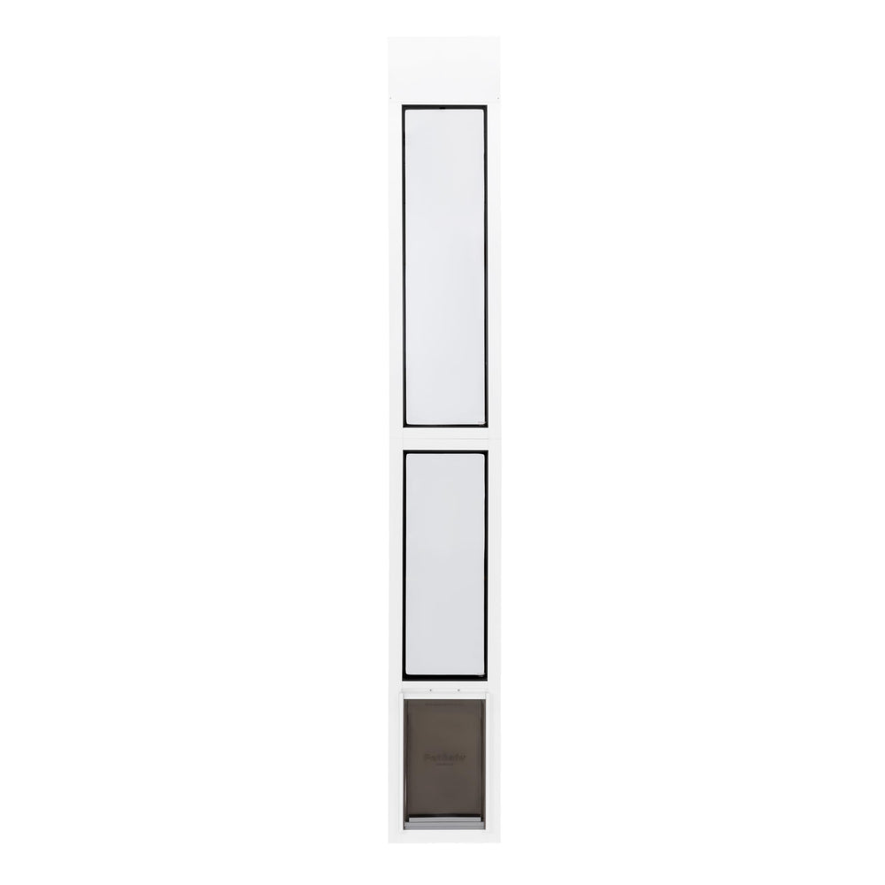 PetSafe Extreme Weather door track installation demonstrates easy renter-friendly setup