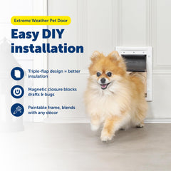 Insulated flap close-up on PetSafe door demonstrates energy-efficient design