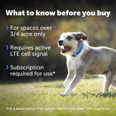 Petsafe Guardian boundaries setup UI illustrating quick virtual fence creation.