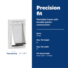 PetSafe Plastic Pet Door for paneled door install blends with decor.