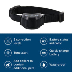 Petsafe waterproof receiver collar close-up showing durable housing
