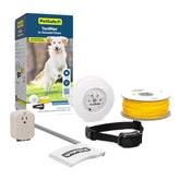 PetSafe YardMax receiver collar close-up showing adjustable fit for safe training.