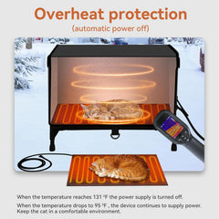 Petsdear heated outdoor cat house interior reveals warm, cozy space for cats.