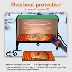Petsdear heated outdoor cat house interior bed with plush lining for cozy warmth
