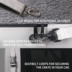 Petseek extra large cat carrier front opening for quick access.