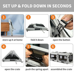 Petseek Extra Large Cat Carrier metal inner support maintains a sturdy space.