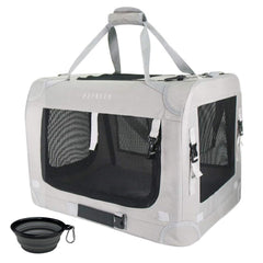 Petseek extra large cat carrier side view for comfortable transport.