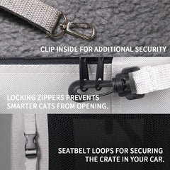 Petseek extra large cat carrier top opening enables effortless loading and quick setup.