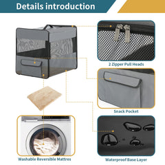 Petsfit 600D Oxford cloth with waterproof base for a durable, dry space.