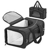 Petsfit airline-approved pet carrier under-seat demonstrates compact cabin travel practicality