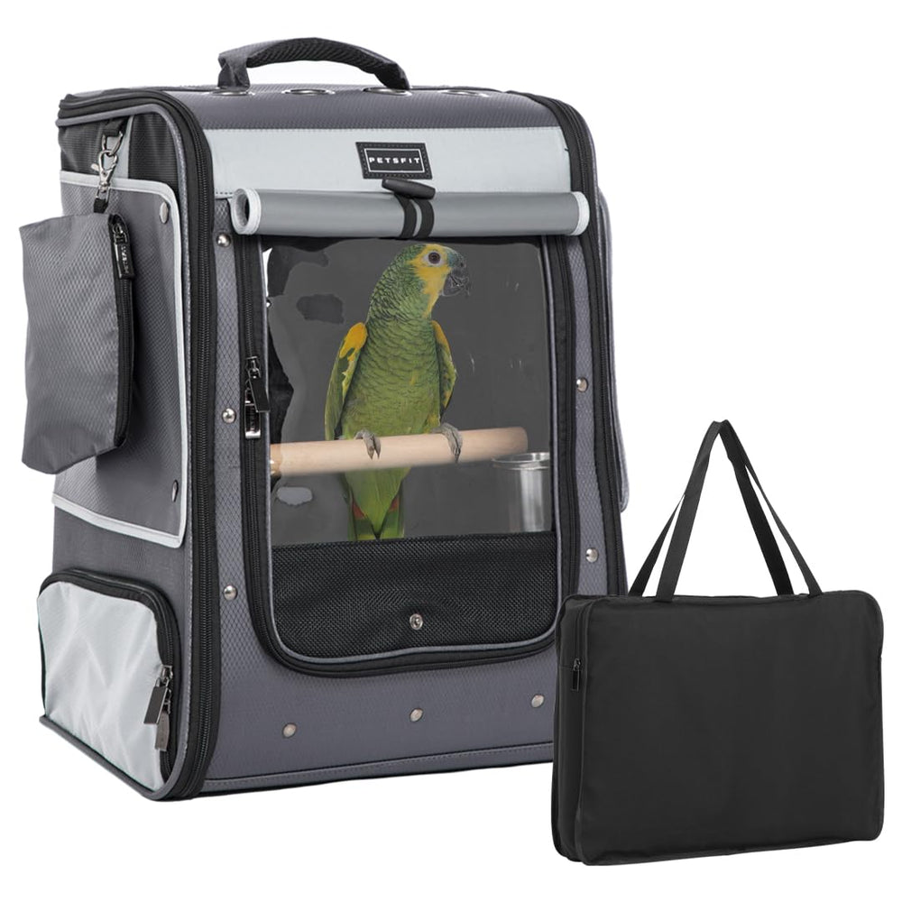 Petsfit bird carrier with shade cover and ventilation for sunny outings