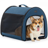 Petsfit collapsible dog crate 26.5-inch side view shows travel-friendly lightweight design
