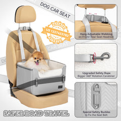 Petsfit PETSFIT dog booster car seat waterproof PU leather close-up showing durability against spills