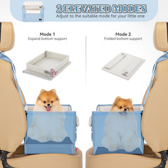 PETSFIT dog car seat blue booster cushion detail for easy cleaning