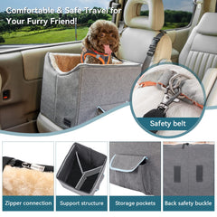 Petsfit dog car seat with window view helps nervous pups enjoy the ride.