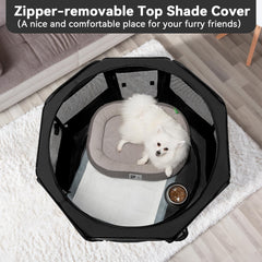 Petsfit dual zipper doors closeup for easy access and escape prevention.