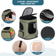 Petsfit Pet Backpack Carrier dimensions 13.5 by 12.5 by 17.5 inches for small pets