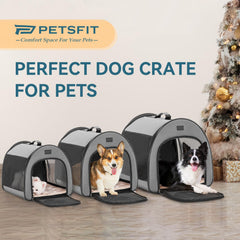 Petsfit portable dog crate interior-mesh close-up highlighting breathability