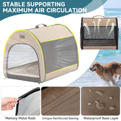 Petsfit Portable Dog Crate interior showcases breathable design and roomy comfort