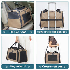 Petsfit soft-sided cat carrier side-entry design for easy loading