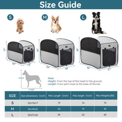 Petsfit Travel Dog Crate front-door view shows secure access and airflow.