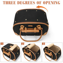 PetsHome Dog Carrier Purse fixed leash inside helps secure pets safely.