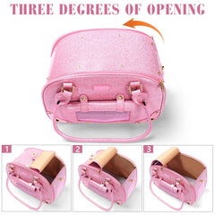 PetsHome Dog Carrier Purse sturdy hard-sided frame with soft padded interior for resting.
