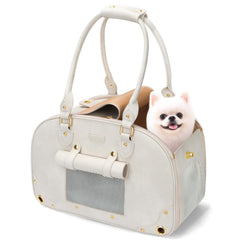 PetsHome Dog Carrier Purse top opening view showing easy access for quick pet check-ins.