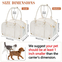 PetsHome Pet Carrier Waterproof Leather Exterior highlights easy cleaning and durability for travel.