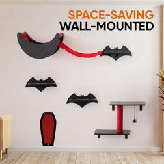 Petsinurarea Gothic cat wall shelves bat shelf one provides elevated perching area
