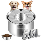 Petsinurarea water-bowl-5-6l-no-spill keeps floors dry during pet hydration.