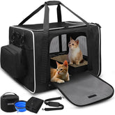 Petskd extra-large cat carrier front view showing roomy interior for large cats