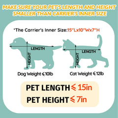 Petskd carrier safety-lock zipper prevents pet from opening during transit.