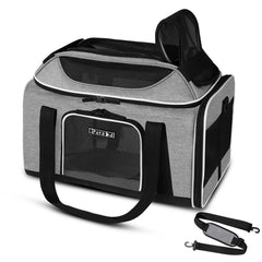 Petskd top-expandable carrier under-seat delta-approved cabin fit for small pets