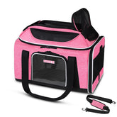 Petskd top-expandable carrier under-seat open view for small pets and easy access