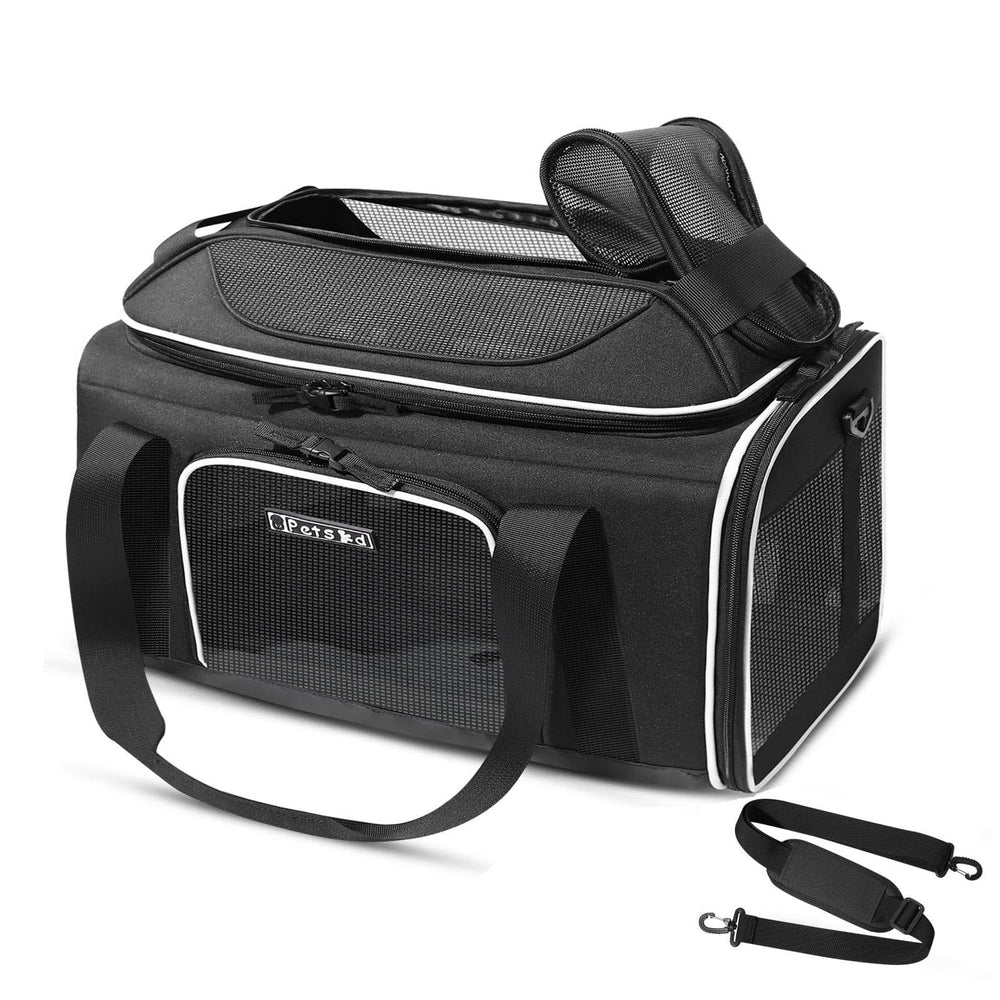 Petskd top-expandable pet carrier under-seat design for easy cabin placement