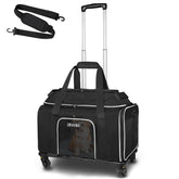 Petskd top-expandable pet carrier wheels for smooth travel on any surface.