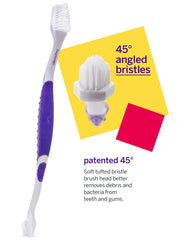 Petsmile dual-sided cat toothbrush reaches back teeth for thorough cleaning.