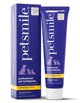 Petsmile Pro toothpaste tube close-up with London Broil flavor for pet-friendly care.