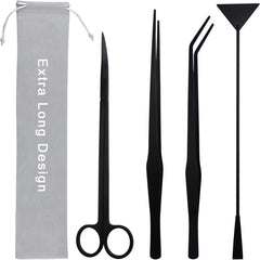 Petsocie aquarium aquascape tools kit sand spatula for precise substrate leveling in tight corners.