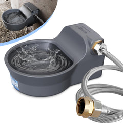 PETSOLON automatic water dispenser mounted on outdoor bracket for stability